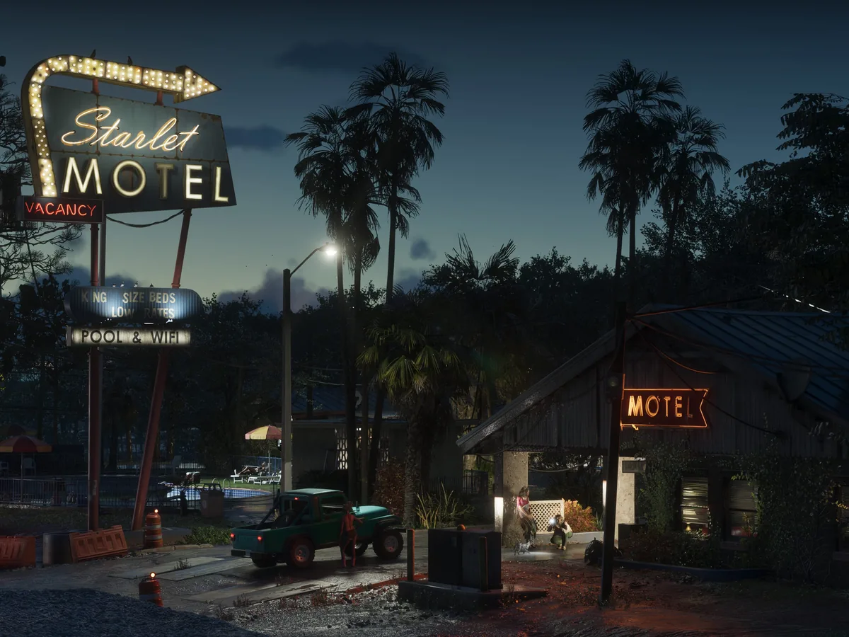Port Gellhorn, A faded Gulf Coast port town where the neon flickers and the rents are low — motels and a worn criminal economy.